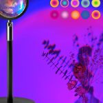Sunset lamp projector night light with LED colorful changing lights for bedroom