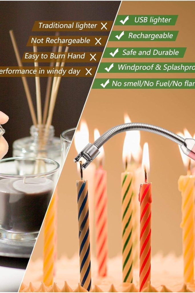 “USB rechargeable electric candle lighter for birthday gifts”