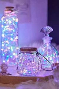 "Colorful fairy lights battery operated 7ft 20 LED string for party decor"