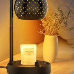 Elegant electric candle warmer lamp with timer and dimmer, perfect for home décor