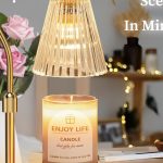 "Vintage candle warmer lamp with timer and adjustable height"