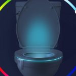 Chunace toilet bowl night light with motion sensor and multi-color LED