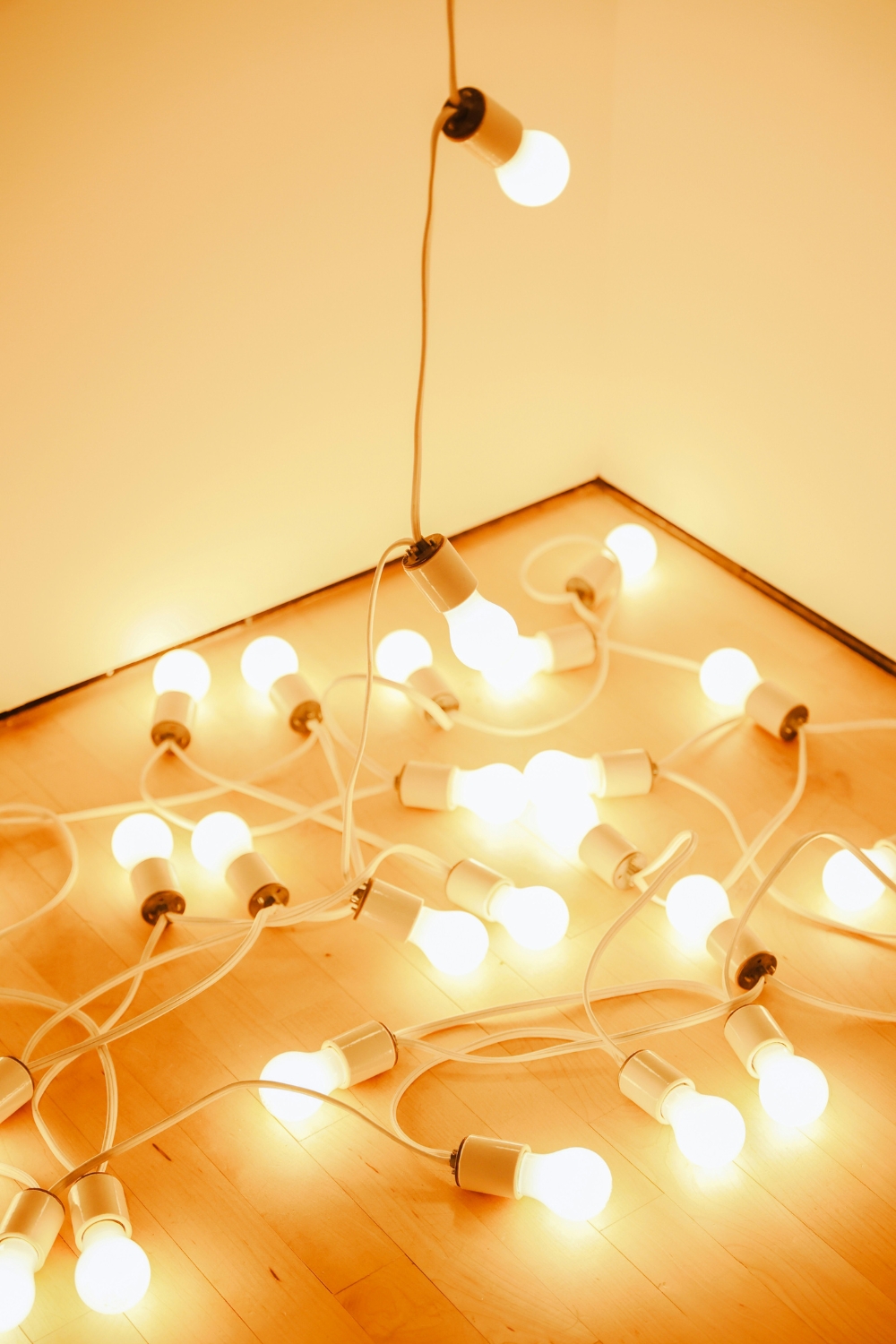 “Customized bedroom lighting setup with layered LED lights”