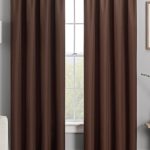 ECLIPSE Kendall chocolate blackout thermal curtain panel in modern bedroom