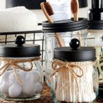 SheeChung 2 Pack Qtip Holders in Black Bathroom Décor