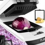 Fullstar Pro Chopper 4-in-1 vegetable chopper and spiralizer in white with container