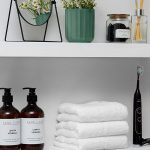 Homeforia White Floating Shelves 24" x 6.5" x 1.75" – Solid Wood Wall Shelves with Heavy Duty Brackets, Set of 2 for Kitchen, Living Room, or Office