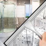 All-Purpose Stainless Steel Shower Squeegee with Adhesive Hooks