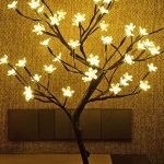 LIGHTSHARE 18-inch cherry blossom bonsai tree with 48 warm white LED lights