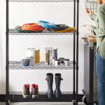 "Amazon Basics 4-Shelf Adjustable Steel Wire Rack Storage Organizer – Black"