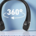 Portable bladeless neck fan – hands-free wearable cooling fan for men, women, mom, dad – lightweight, rechargeable summer gadget