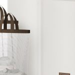 "SOLEDI luxury double laundry hamper with lid and removable bags in off-white"