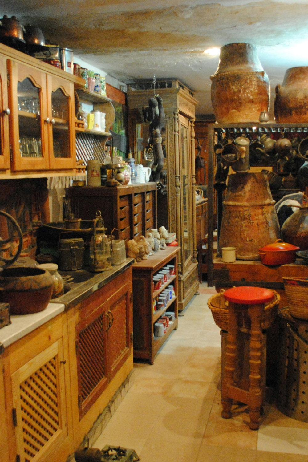 “Modern storage ottoman in living room”