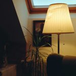 “Smart LED bulbs changing color to enhance living room ambiance”
