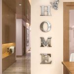 "silver acrylic mirror wall stickers letter signs home decor 47.2 x 15.3 in"