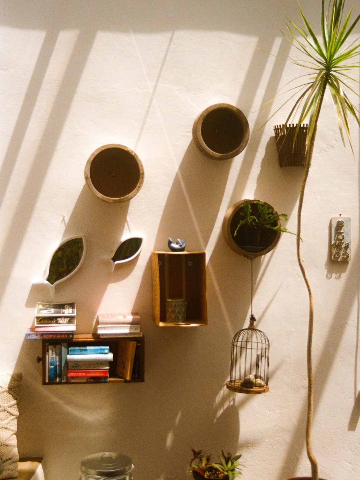 DIY glass bottle lamp using recycled materials with LED lights for eco-friendly home décor