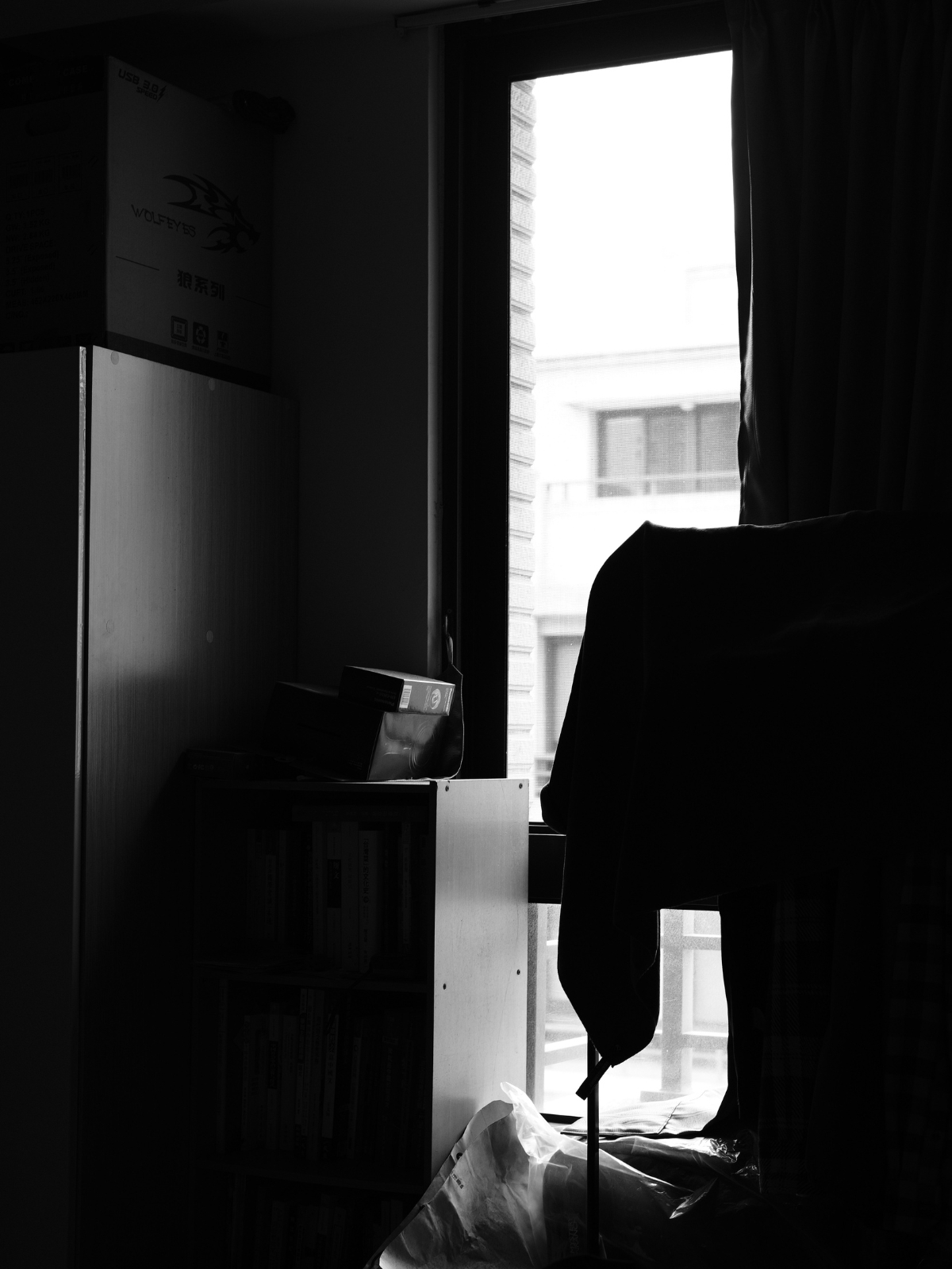 "Drying clothes indoors with airflow during monsoon season"