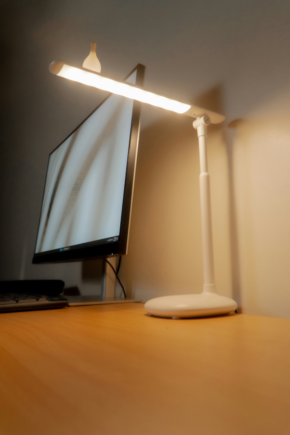 “Smart LED task lighting on home office desk improving productivity”