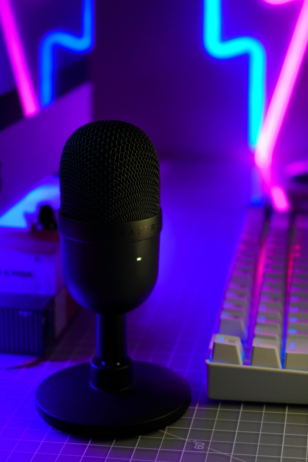 “Voice assistant controlling smart LED lights in living room”