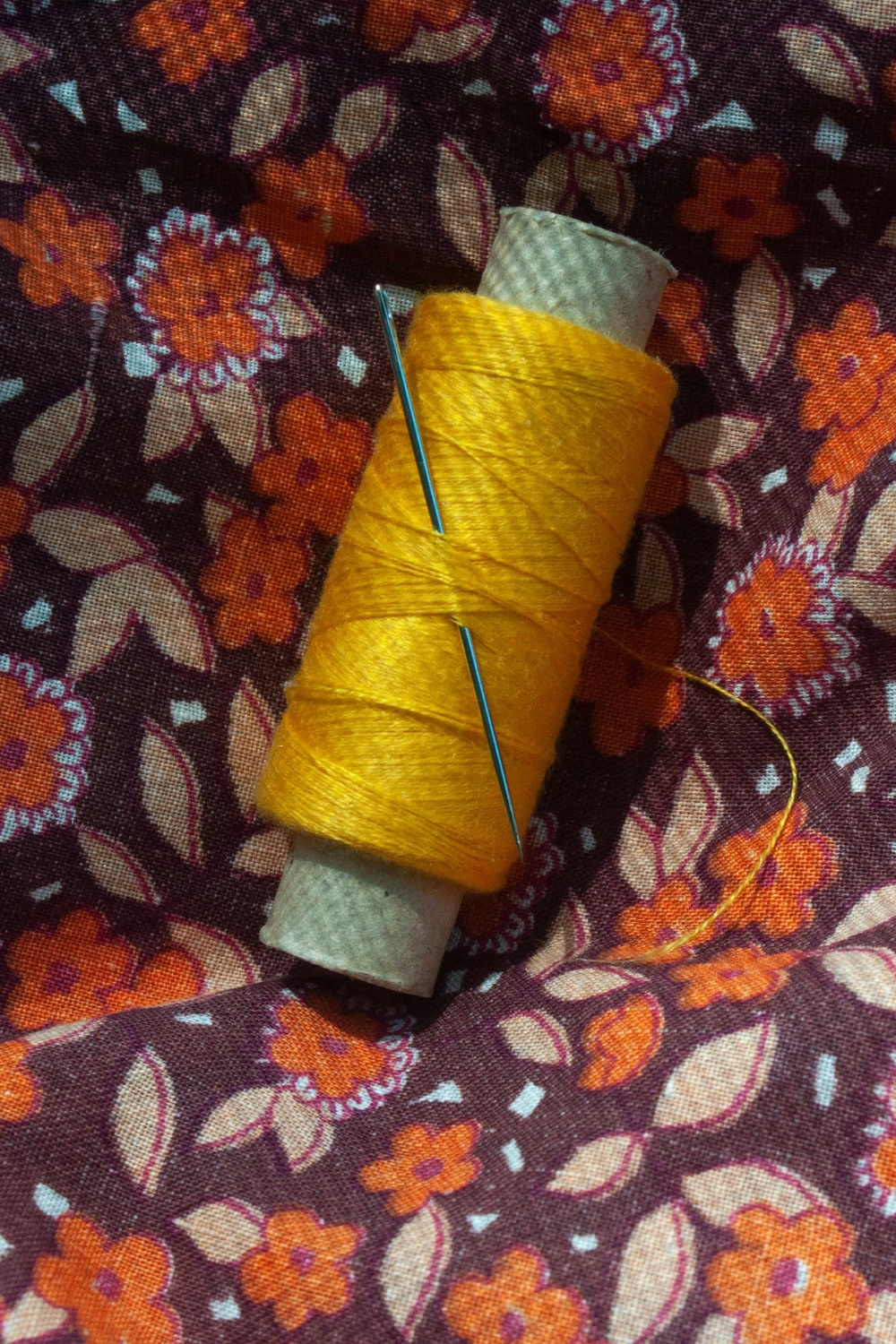 DIY patchwork cushion made from recycled fabrics for sustainable home décor