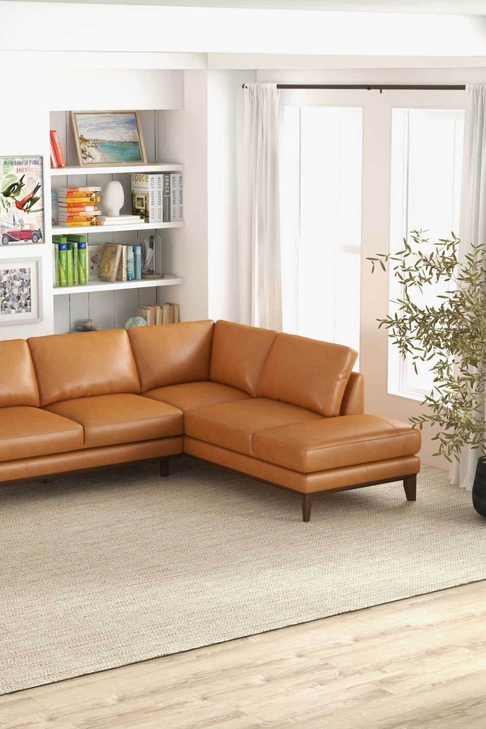 Storage ottoman in a small living room – “Multi-functional furniture idea: storage ottoman for small living rooms.”