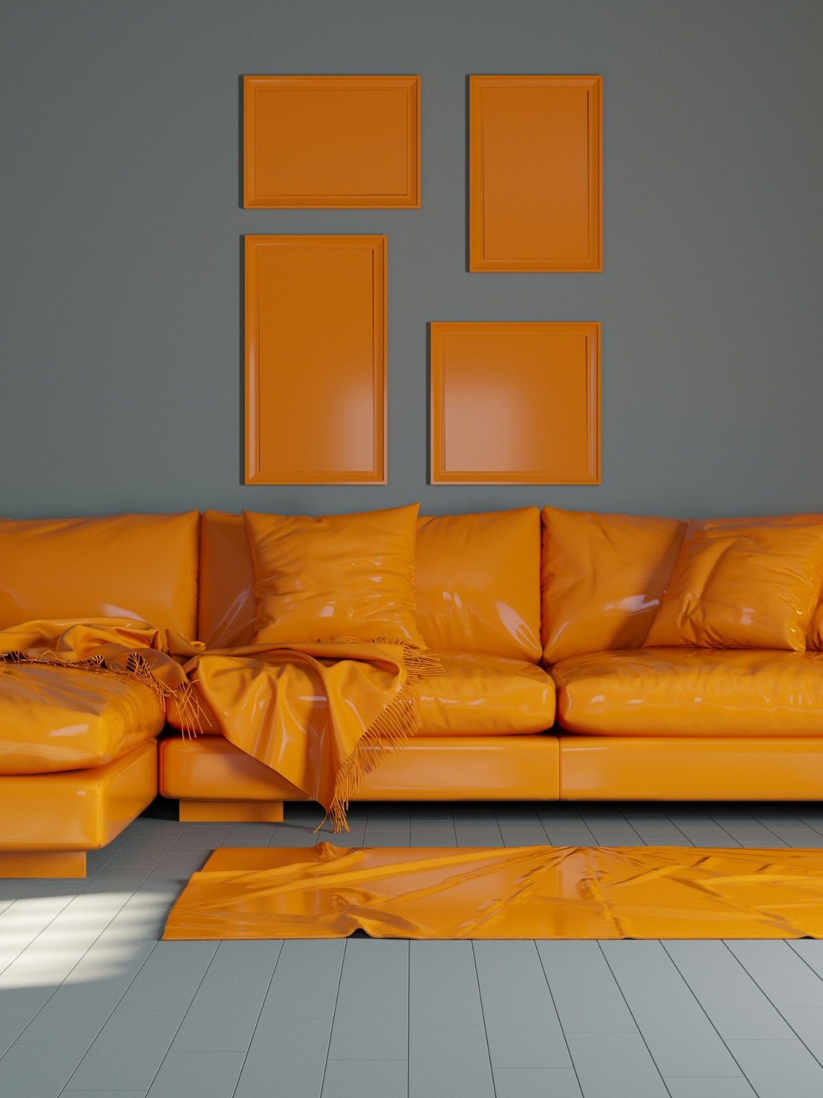 Living room with poorly arranged furniture causing clutter