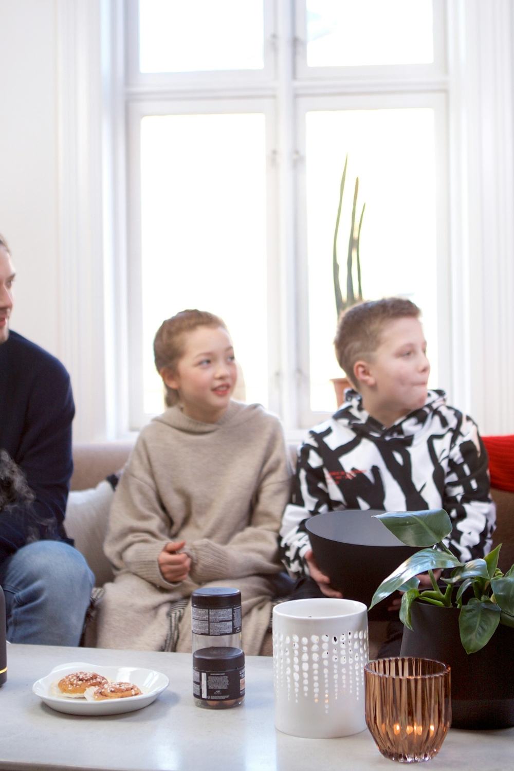 Wooden dining table with rounded edges safe for children