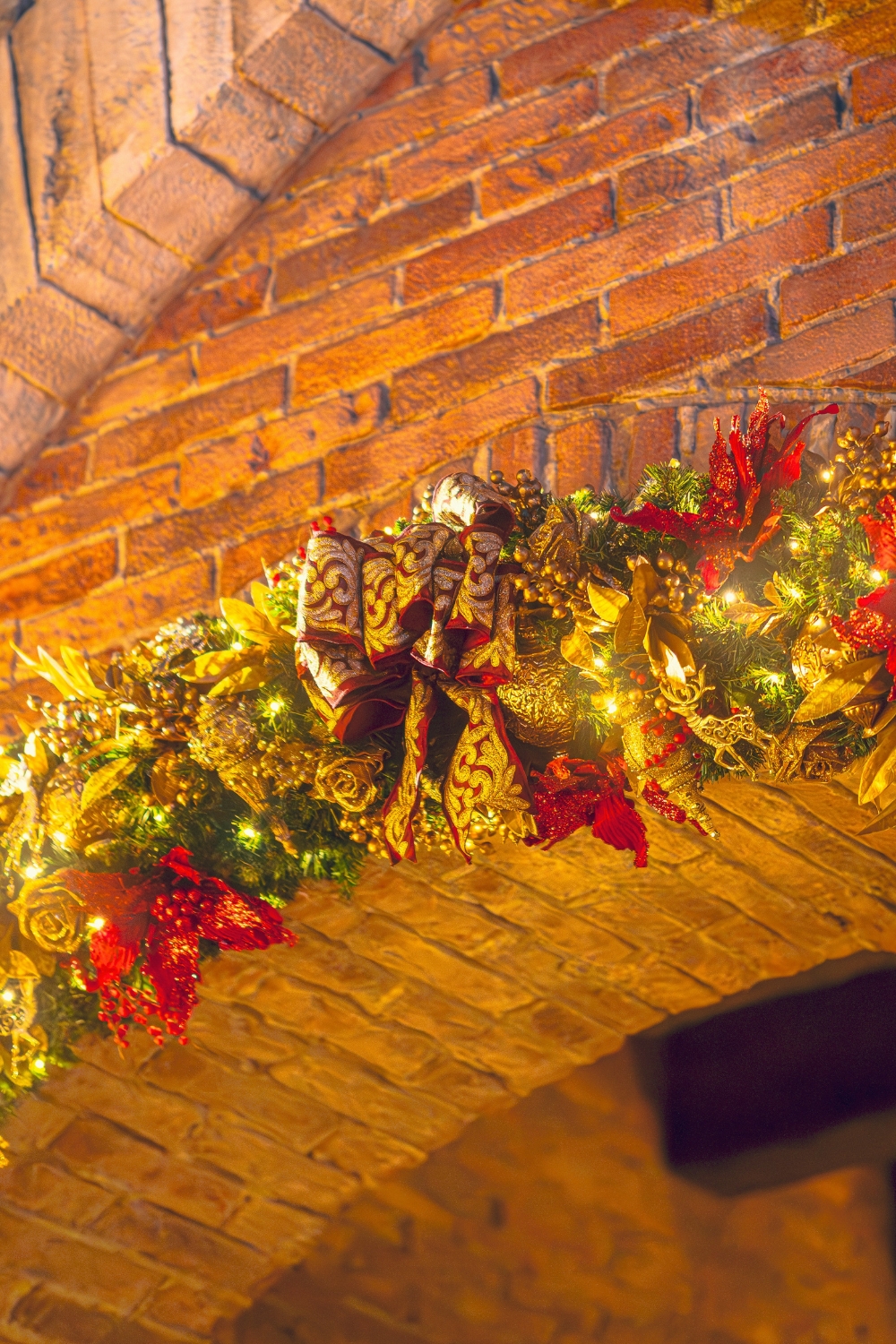 “Winter-themed wall décor with framed snowy landscape prints”