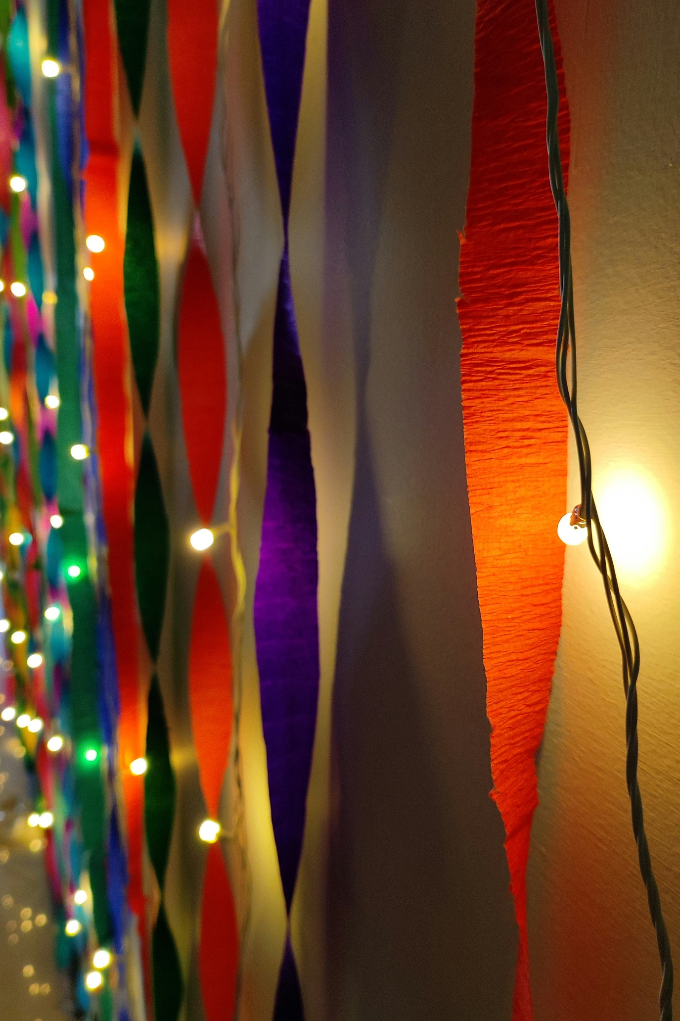 "Living room decorated with LED string lights for a festive ambiance in 2025"