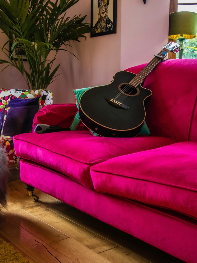 Affordable Scandinavian living room decor from IKEA in neutral tones