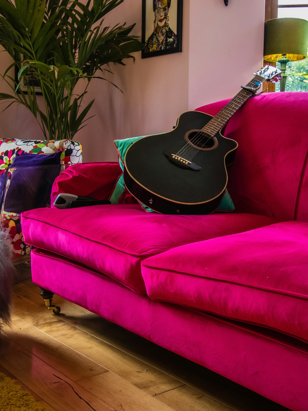 Affordable Scandinavian living room decor from IKEA in neutral tones