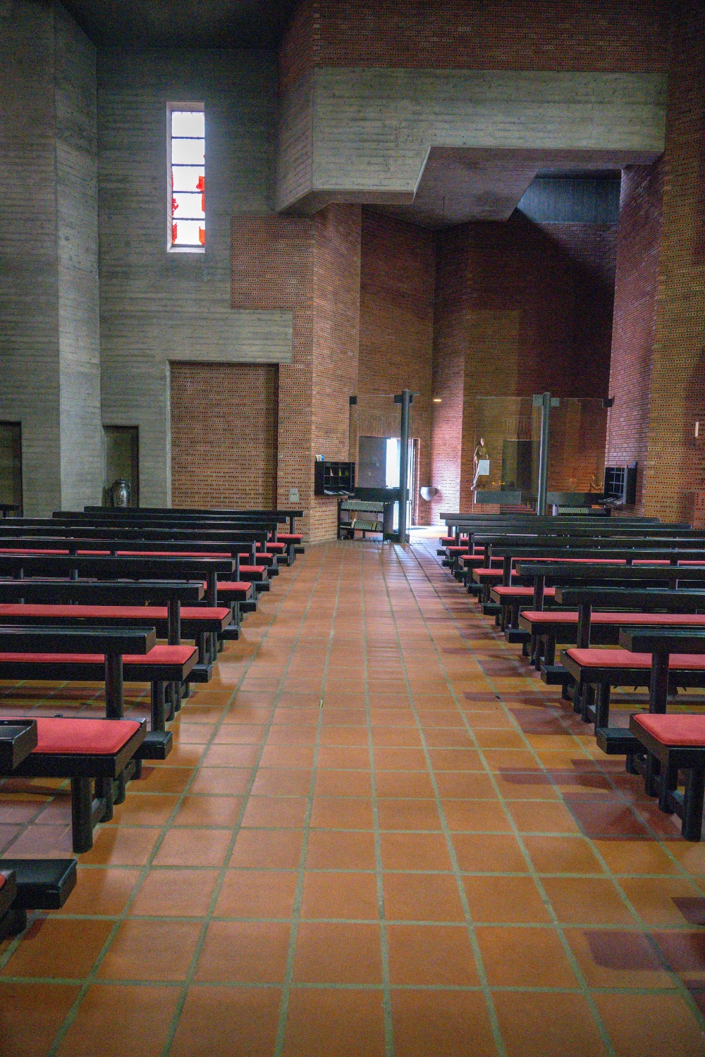 Light blue glass tile backsplash brightening modern kitchen