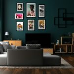 Modern living room color palette with warm neutrals and natural lighting in 2025