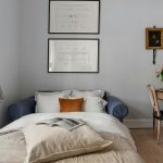 Minimalist bedroom with neutral tones and simple furniture design