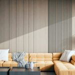 Living room showcasing minimalist–maximalist fusion decor with neutral base and bold accents