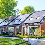 Sustainable living room with energy-efficient lighting and natural materials