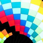 Interior living room with blue walls to create a calm and focused mood