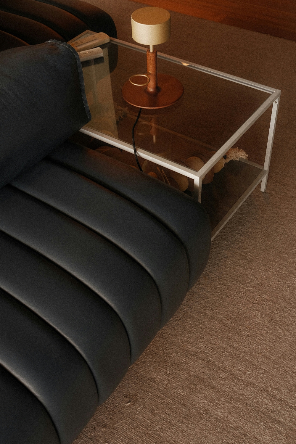 Foldable dining table saving space in small apartment