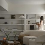 Subtle luxury minimalist living room with neutral tones and textured decor