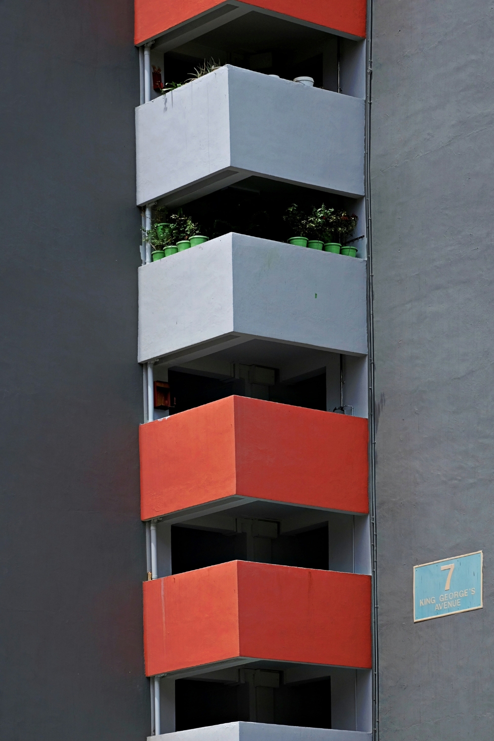 Tall shelving unit maximizing vertical space in apartment