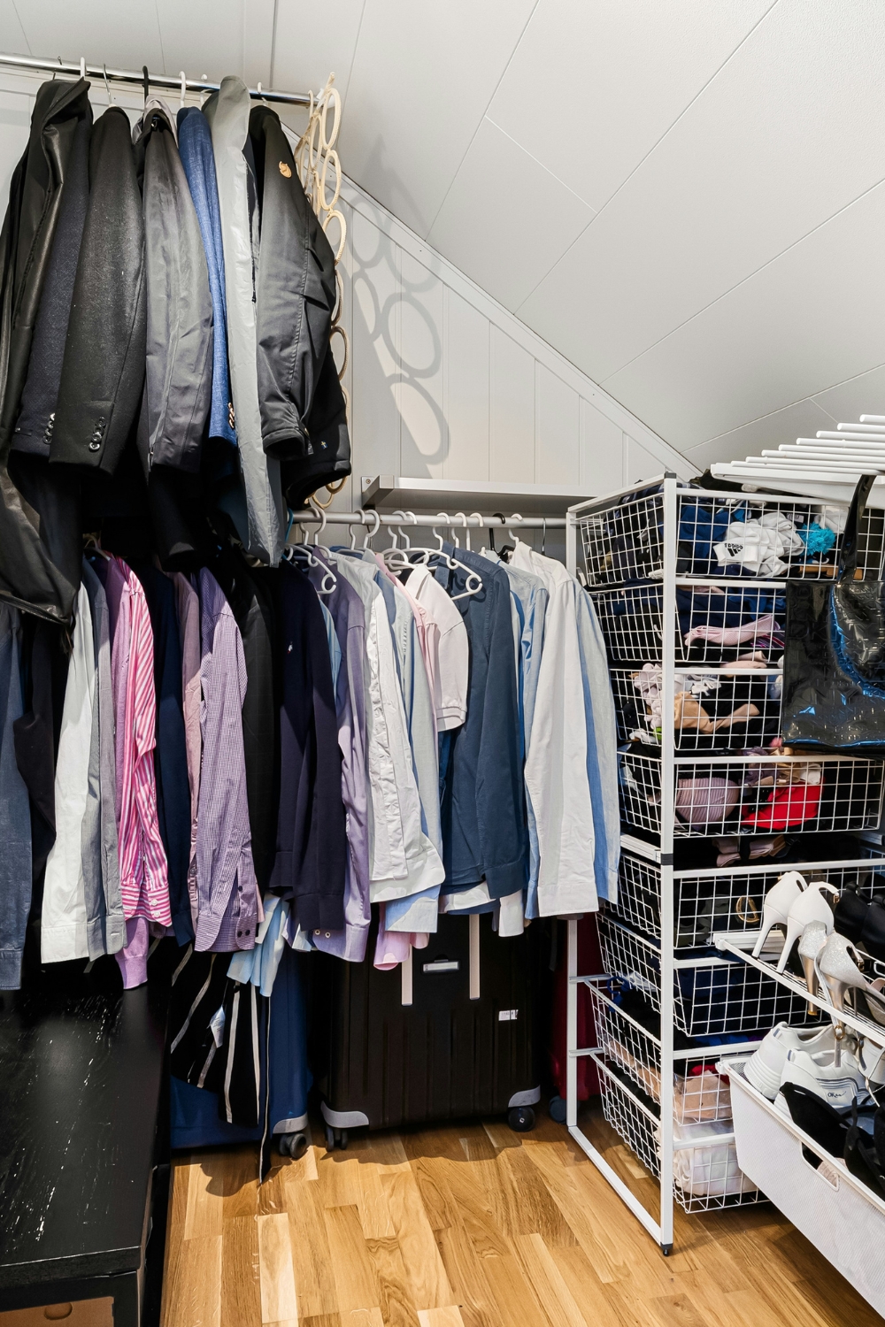 Organized closet with smart storage solutions