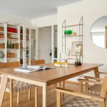 Slim entry table in a compact hallway with modern décor