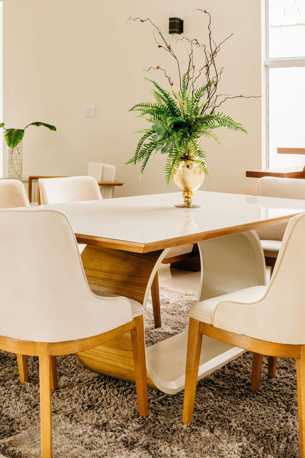 A modern living room showcasing a statement furniture piece that serves as a focal point within a clean and contemporary home decor setting.