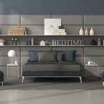 Smart modular sofa with adjustable sections in a modern living room