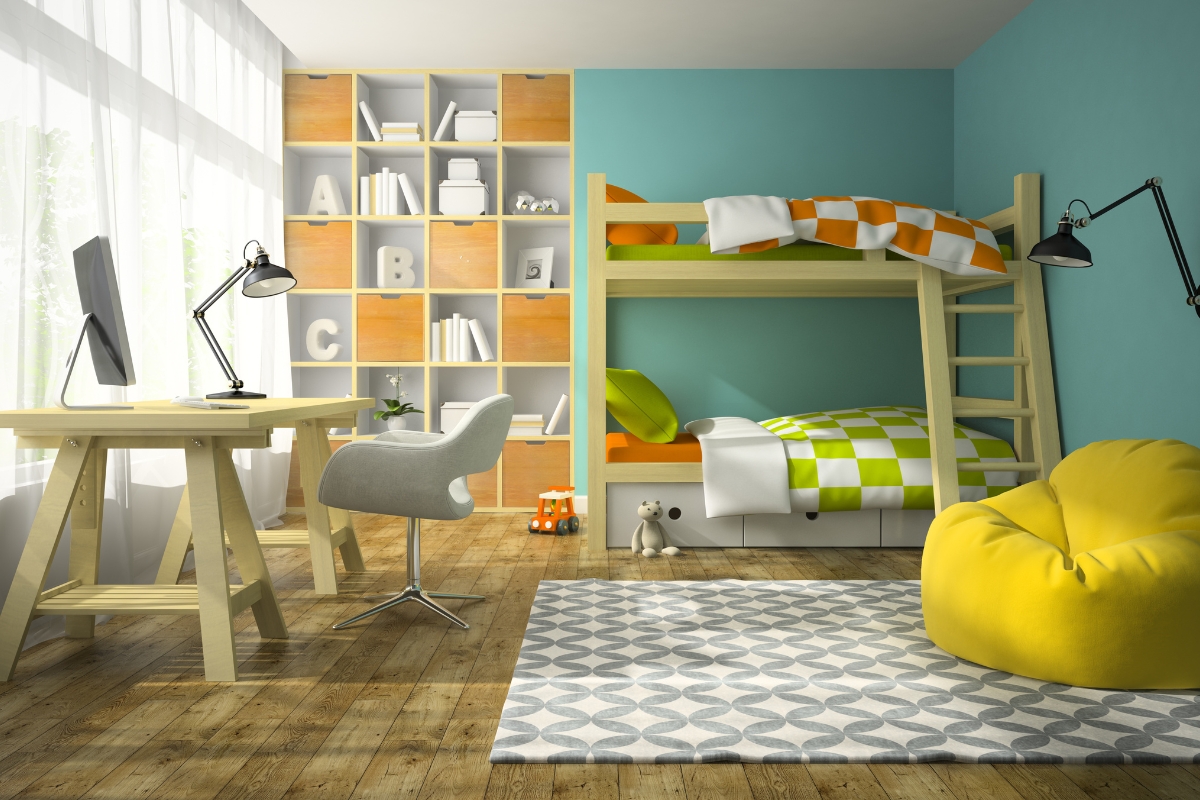 plan the zones kids roomkids room layout design zoning small kids rooms Kids room layout with planned study, play, and rest zones