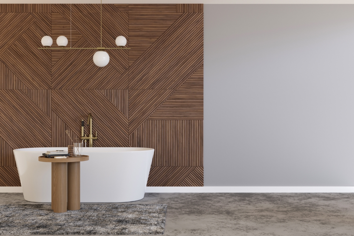 Matte vs glossy bathroom surfaces comparison in a modern bathroom design