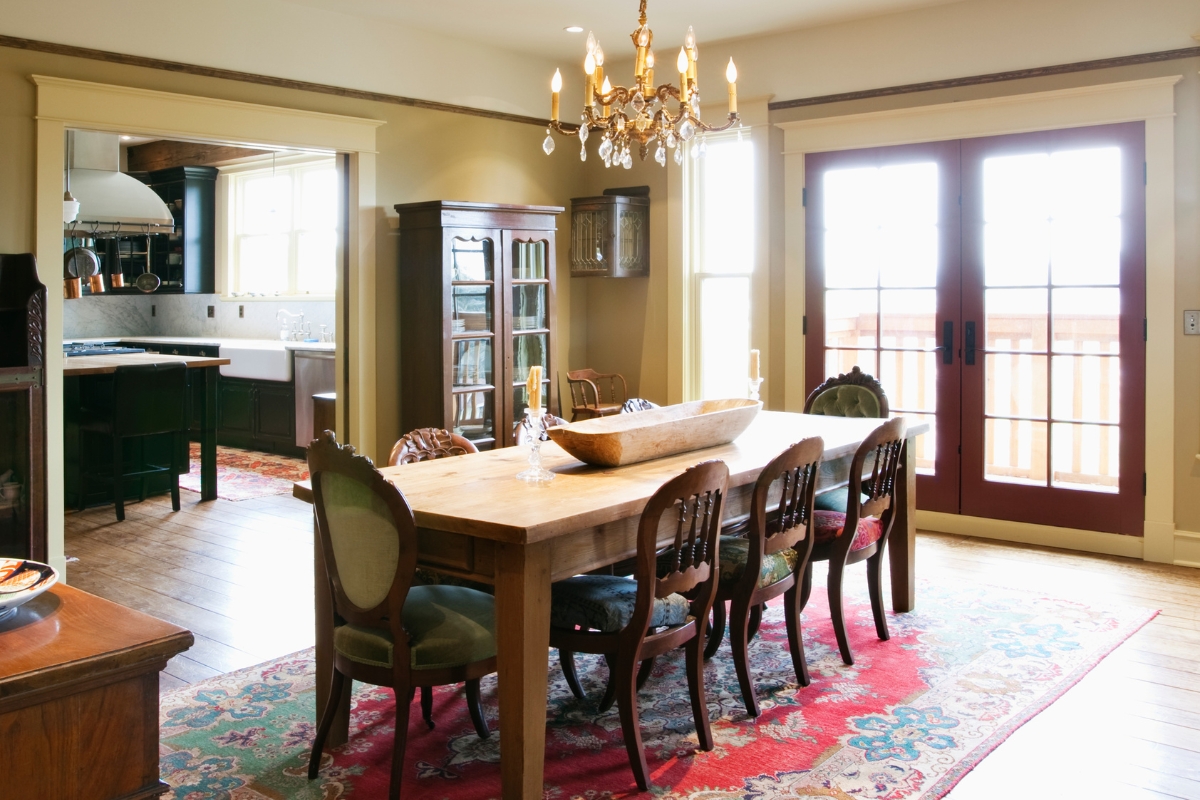 Multi-purpose dining room with laptop workspace on dining table in modern home 2026 trend