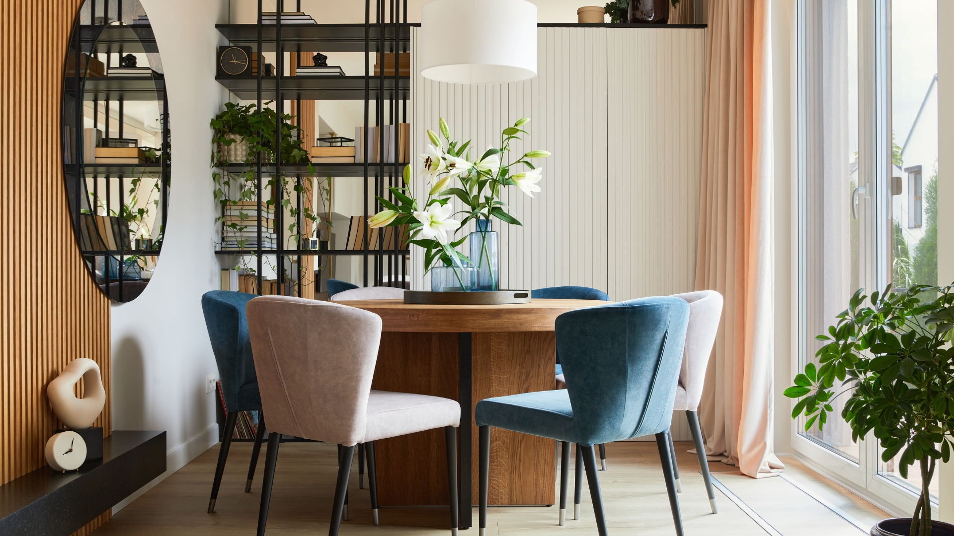 Small dining room transformed into a stylish and functional contemporary space