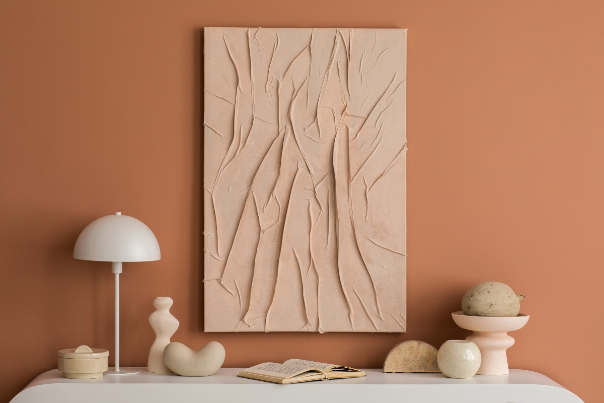 Tactile sculptural object with contemporary textured design