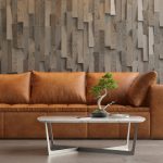modern living room with trending textured wall decor for 2026 homes